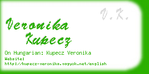 veronika kupecz business card